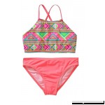 OP Girls Tankini Set Halter Top Coral Print Swimwear Size Medium 7-8  B07FZF678Y